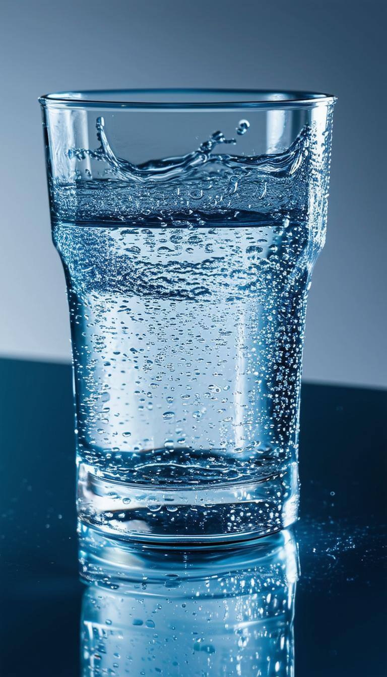 glass of water close up