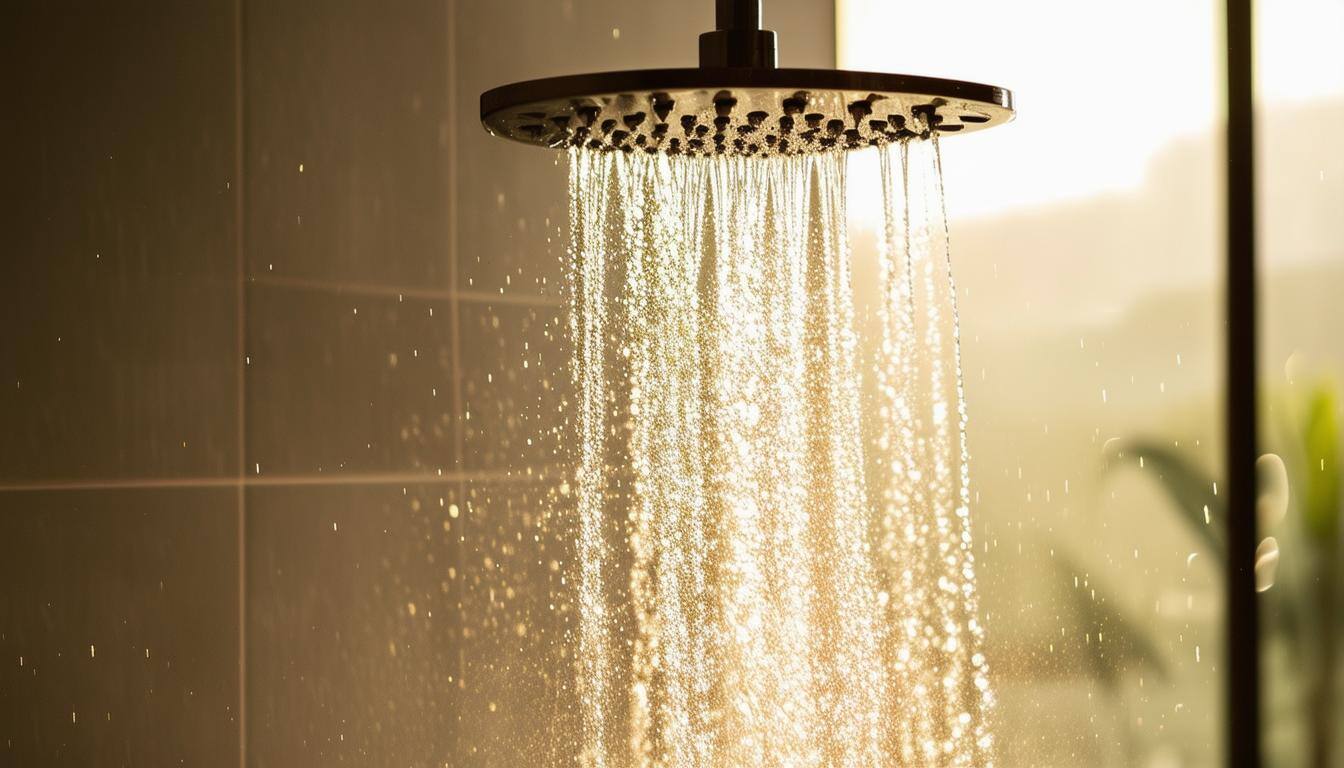 shower with running water