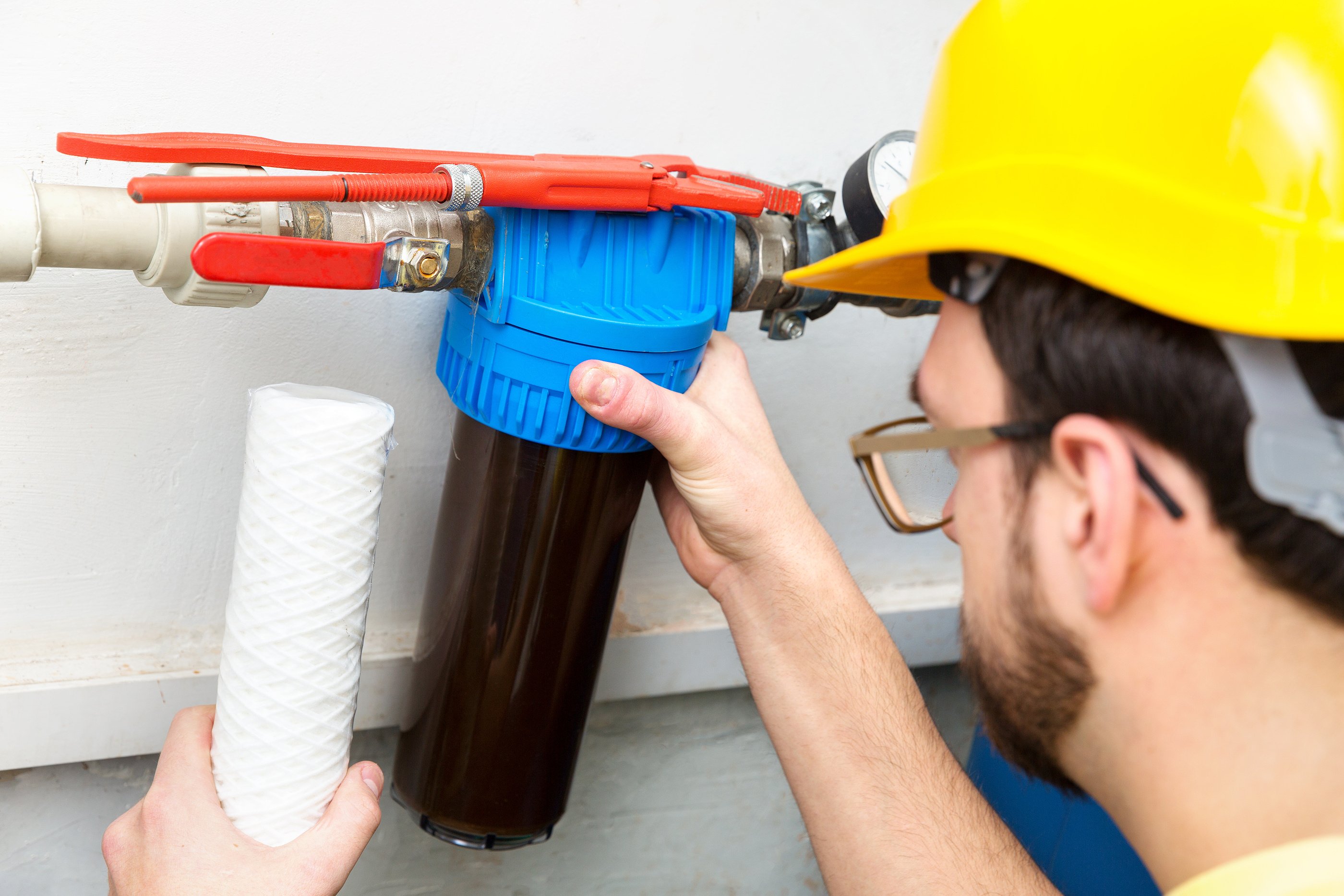 home water filtration system installed